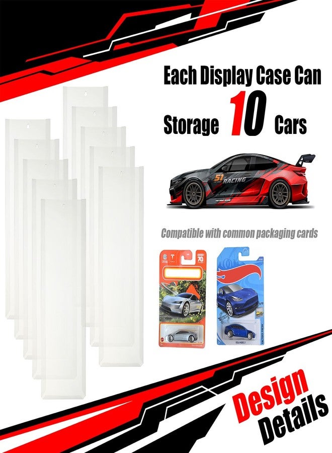 AAiphuwew 10 Pcs Display Case for Packaged Model Cars - Holds Up to 100 Cars, Compatible with Hot Wheels Packaged Toy Organizer Diecast Blister Wall Display Case - Image 2